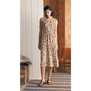 Faherty Isha Midi Dress in Taos Floral Size Medium